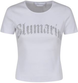 Blumarine Witte T-Shirt voor Vrouwen Blumarine , White , Dames - L,M,S,Xs