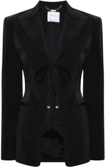 Blumarine Zwarte jassen voor vrouwen Ss24 Blumarine , Black , Dames - M,Xs