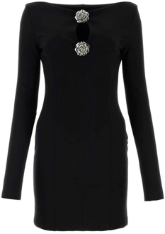Blumarine Zwarte stretch mini jurk Blumarine , Black , Dames - S,Xs