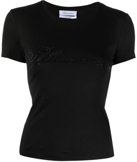 Blumarine Zwarte T-shirts & Polo's voor Vrouwen Blumarine , Black , Dames - L,M,S,Xs