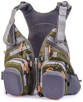 Blusea Mesh Vliegvissen Vest Rugzak Ademend Outdoor Vissen Vest Veiligheid Jas Ademend Vissen Veiligheid Vest Pesca groen