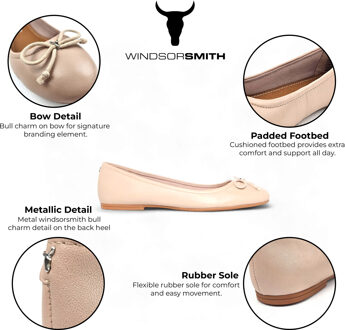 Blush Pink leren mocassin platte schoenen - Babydoll Beige - EU 40.5 / UK 7