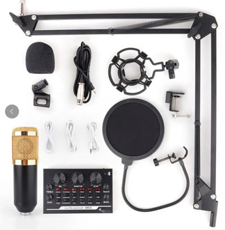 BM 800 Karaoke Condenser Microphone Professional Cardioid Studio BM-800 Microfone Sound Recording broadcasting Singing Mic