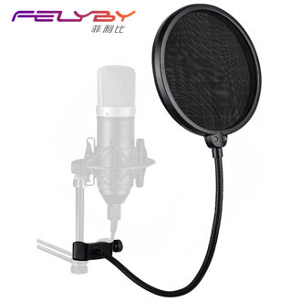 Bm 800 Mic Microfoon Pop Filter Shield Filter Masker Studio Microfoon Mic Rimpels Pop Professionele Mic Metalen Studio Pop Filter