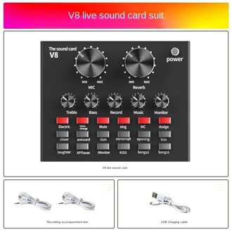 Bm 800 Studio Professionele Condensator Microfoon V8 Geluidskaart Karaoke Bluetooth Speaker Met Microfoon Stand Condensator Usb Mic V8 sound card