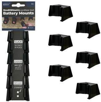 BM-BO108-BLK-6 Accuhouder voor Bosch 10.8/12V | Zwart | 6-pack - BM-BO108-BLK-6