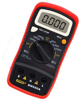 BM500A 1000V Digitale Auto Range Isolatieweerstand Meter Tester Megohmmeter Voltmeter Hoogspanning Led Indicatie