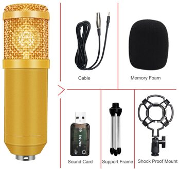 BM800 Microfoon Set Met Geluidskaart Microfono Karaoke Microfoon Opname Studio Bm800 Mic Ktv Karaoke Mic Braodcasting Zingen 1