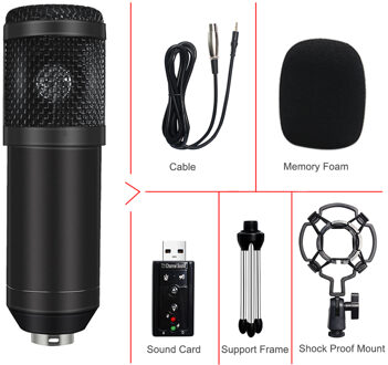 BM800 Microfoon Set Met Geluidskaart Microfono Karaoke Microfoon Opname Studio Bm800 Mic Ktv Karaoke Mic Braodcasting Zingen 5