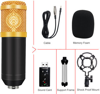 BM800 Microfoon Set Met Geluidskaart Microfono Karaoke Microfoon Opname Studio Bm800 Mic Ktv Karaoke Mic Braodcasting Zingen 6