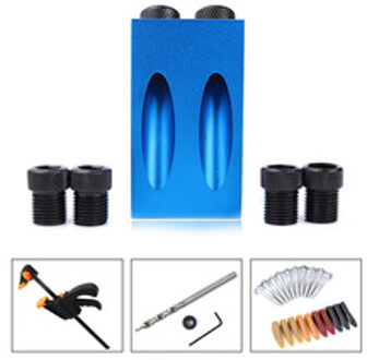 Bmby-Houtbewerking Pocket Gat Jig Kit 6/8/10Mm Hoek Boor Gids Set Perforator Locator jig Boor Set Voor Diy Timmerwerk T