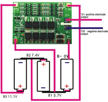 BMS 3S 40A 11.1V 12V 18650 Lithium Battery Protection Board With Balance For 18650 Battery Accessories Balancer Plate Equalizer