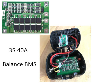 BMS 3S 40A Balance 18650 3.2V LiFePO4/3.7V Li-ion battery protection board /iron lithium BMSwith equalizing startable drill