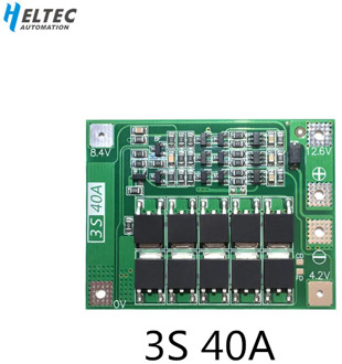 BMS 3S 40A BMS board 11.1V 12.6V 18650 lithium battery protection board, drive drill 40A current
