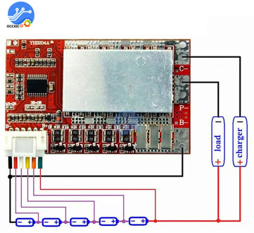 BMS 4S 5S 50A 18650 Lithium LiFePO4 Battery Cell Charge Protection Board 3.2V 3.7V BMS Balance for Lithium LiFePO4