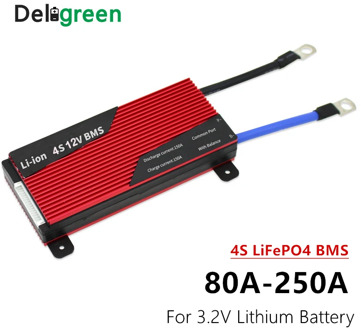 BMS 4S 80A 100A 120A 150A 200A 250A Lithium Battery BMS PCM/PCB for 12.8V Lithium LiFePO4 Battery Protection Circuit Board
