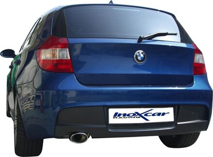 BMW 100% RVS Sportuitlaat BMW 1-Serie E87 120D 2004- 120x80mm Oblique