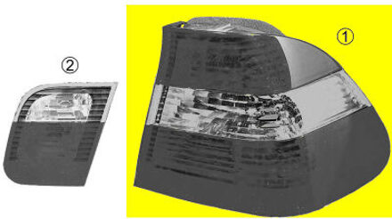 BMW ACHTERLICHT RECHTS BUITEN vanaf bouwjaar 2002 SEDAN ORANJE