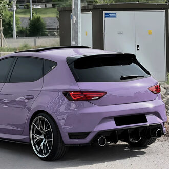 BMW AutoStyle Dakspoiler passend voor Seat Leon 5F 5-deurs 2013-2020 3-delig (ABS Glanzend zwart) TSSE77