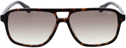BMW Aviator Zonnebril Schildpad Verlooplenzen Zwart - One Size