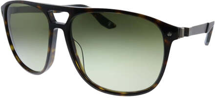 BMW Dark Havana Brown Frame Gradient Green Lens Zonnebril Bruin