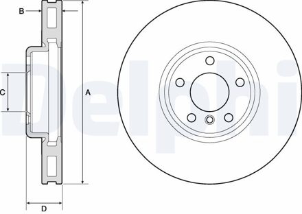 BMW Disque De Frein Peint Unitaire BG9155C