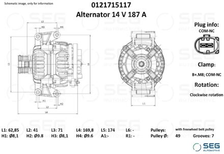 BMW *Dynamo BMW 180A 0121715117