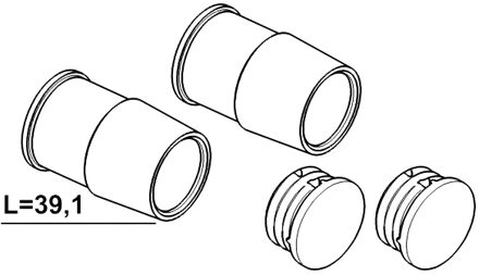 BMW Geleidehulzenset, remklauw 11010170032