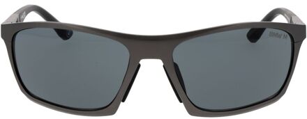 BMW Grijze Zonnebril Rechthoekig Frame Grijs - One Size
