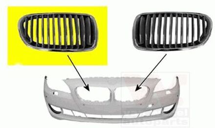 BMW Grill Rechts Sierrooster Zwart