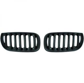 BMW GRILL-SET Mat Zwart ''dikke spijlen'' 1275340