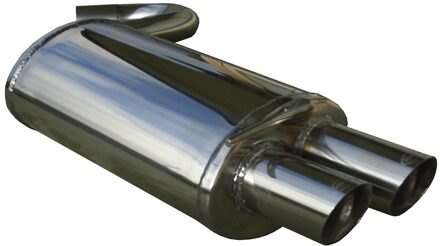 BMW InoxCar uitlaat passend voor BMW 3-Serie E90 320D 2005- 2x76 Racing IXOVBM16RA