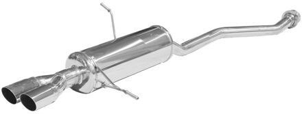 BMW InoxCar uitlaat passend voor BMW Z3 Roadster 1.9 140pk 1995-1999 2x60mm Racing IXBMZ301D60