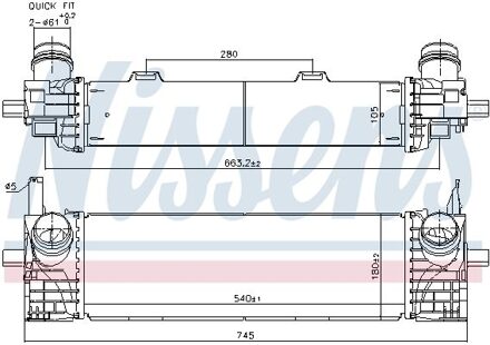 BMW Intercooler, inlaatluchtkoeler 961338