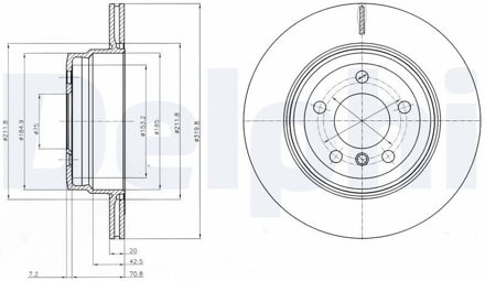 BMW Jeu De 2 Disques De Frein BG4168