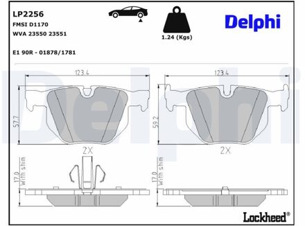BMW Jeu De Plaquettes De Frein LP2256