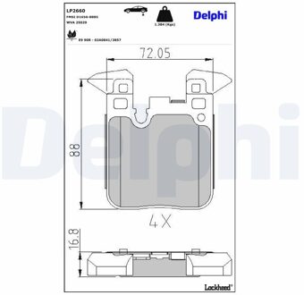 BMW Jeu De Plaquettes De Frein LP2660