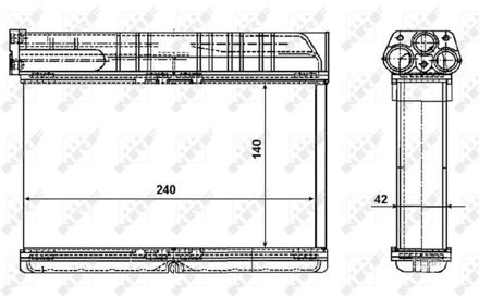 BMW Kachelradiateur, interieurverwarming 54235