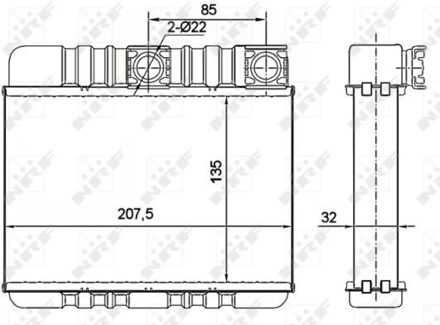 BMW Kachelradiateur, interieurverwarming 54277
