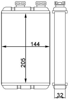 BMW Kachelradiateur, interieurverwarming AH86000S
