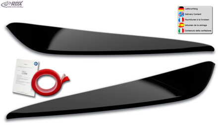 BMW Koplampspoilers passend voor BMW 1-Serie (F40) 2019- (ABS Glanzend Zwart) RDKBM15B