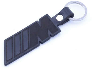 BMW M keychain leather key ring key chain Schlüsselring porte-cles portachiavi laser cut Size: 90x25x3mm