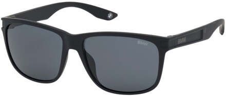 BMW Matte Black Frame Smoke Polarized Lensed Zonnebril Zwart