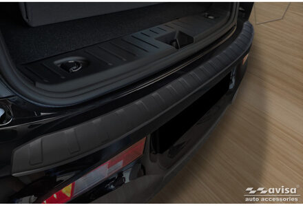 BMW Matzwart RVS Achterbumperprotector passend voor BMW i3 (i01) Facelift 2017-2022 'Ribs' AV240337