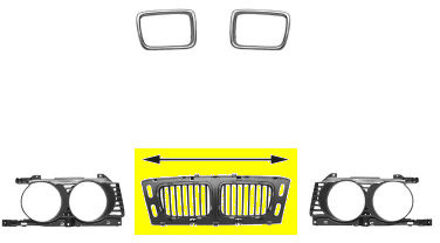 BMW MIDDEN GRILL (voor V8)