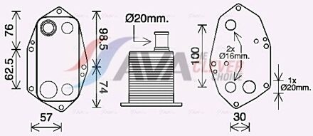 BMW Oliekoeler, motorolie BW3571