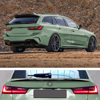 BMW Onderste achterspoiler passend voor BMW 3-Serie G21 Touring 2019- (ABS Glanzend zwart) TSBM120