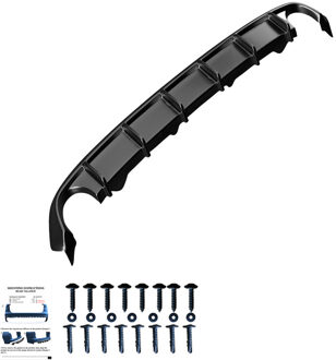 BMW Oneway Achterbumperskirt (Diffuser) passend voor BMW 3-Serie G20/G21 2018-2022 - Glanzend zwart OWRV21006