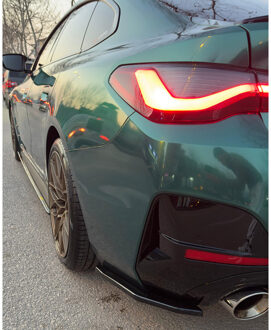 BMW Oneway Achterbumperskirts (Hoeken) passend voor BMW i4 G26 M-Pack 2021- - Glanzend zwart OWRS11028