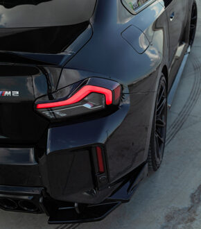 BMW Oneway Achterbumperskirts (Hoeken) passend voor BMW M2 G87 Coupe 2023- - Glanzend zwart OWRS11039